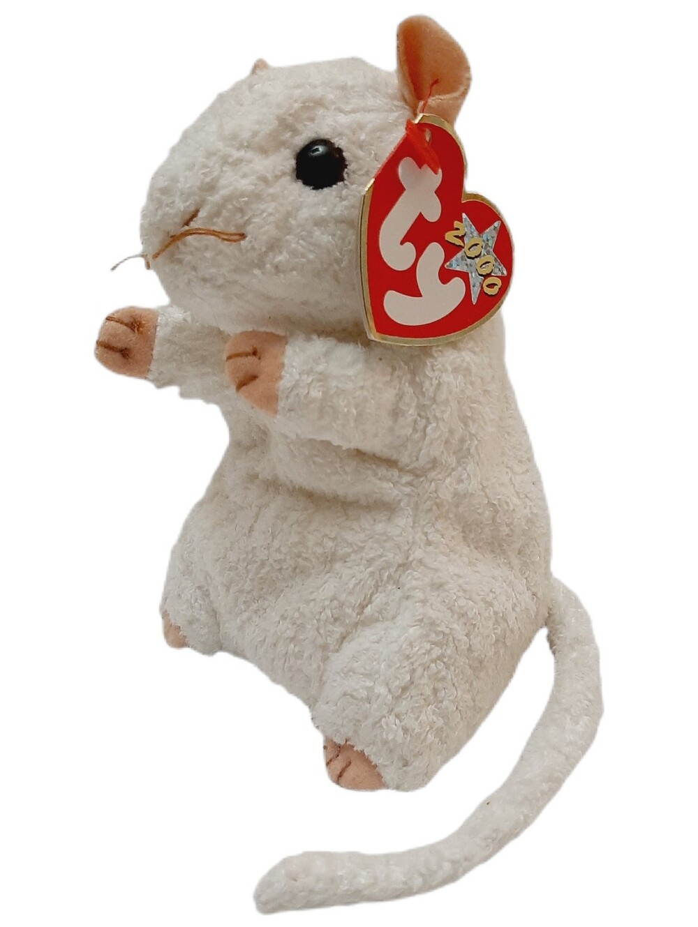 🍒 Ty Beanie Baby Cheezer White Mouse 2000 Retired Kids Plush Toy NWT Vintage